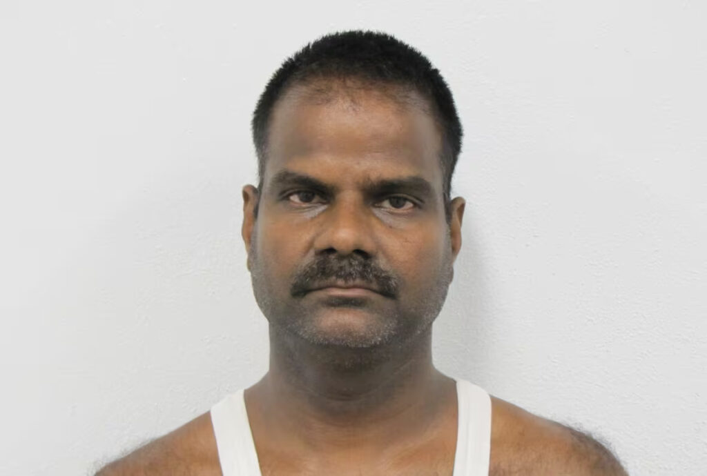 Photo of Thesingarasan Rasiah after his April 2021 arrest for organizing the smuggling run of a Sri Lankan national into Canada from the U.S. (RCMP)